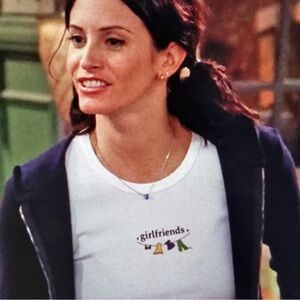 White 'girlfriends' Graphic Tee